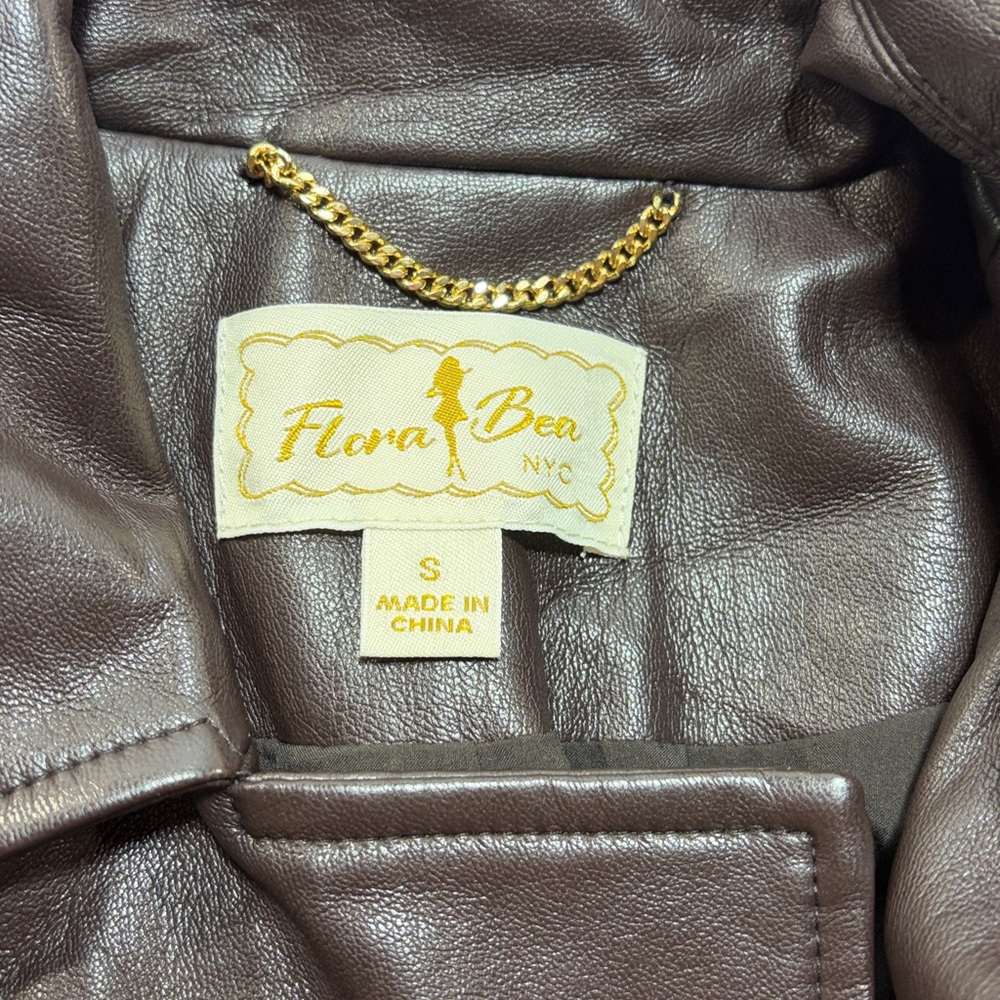 Flora bea faux leather jacket size M - Picture 2 of 8